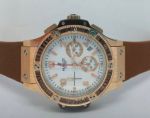 Women's Hublot Big Bang Brown Color Watch Diamonds Bezel